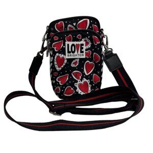 Brighton Love Heart Crossbody Bag - Black and Red
